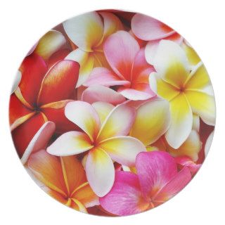 Plumeria Frangipani Hawaii Flower Customized Plate
