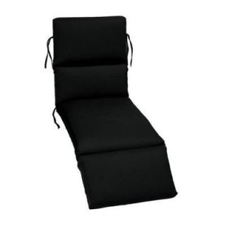 Home Decorators Collection Black Sunbrella Outdoor Chaise Lounge Cushion 1573610210