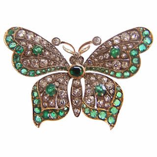 Emerald and Diamond Butterfly Key Chain Photo Cut Out