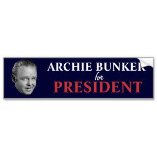 Archie Bunker for President Bumper Sticker