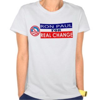 RON PAUL FOR REAL CHANGE 2012 TSHIRT