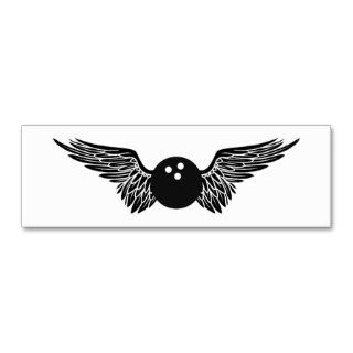 flying bowling ball business card template