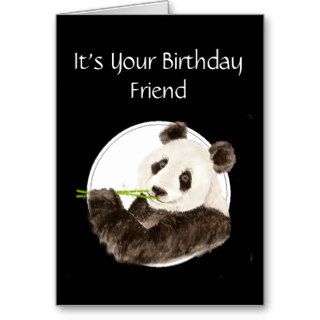 Funny, Friend Birthday, Panda, Asian Bear Card