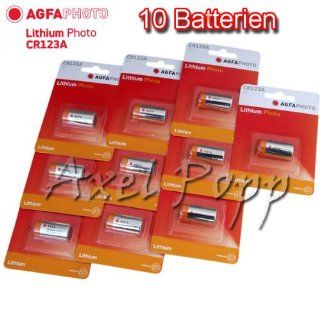 10 Stück AGFAPHOTO CR123A Lithium Batterien Kamera & Foto