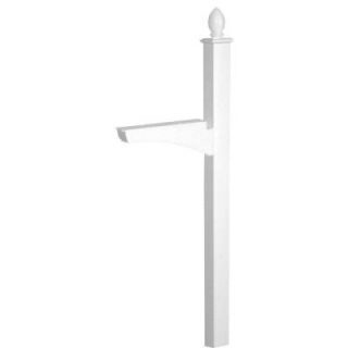 Architectural Mailboxes Decorative In Ground Post in White 5515W