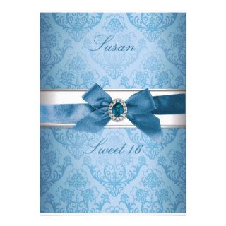Sweet 16 Elegant Invitation (Blue)