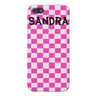 Pink Checked iPhone Case Cover For iPhone 5