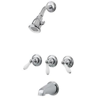 Pfister 01 Series 3 Handle Tub and Shower Trim in Polished Chrome (Valve not included) 01 81PC