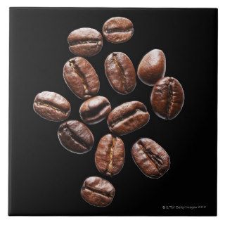 Roasted coffee beans tile