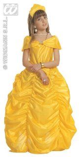 Beauty Queen Kleid 128 gelb Kostüm für Kinder Spielzeug