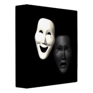 Comedy Tragedy Masks Vinyl Binders