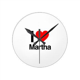 i love martha round clocks