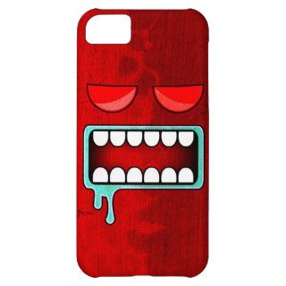 Maroon Red Drooling Red Eyed Monster Face iPhone 5C Cover