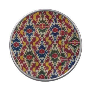 Ethnic Tribal Bohemian Handwoven Ikat Textile Asia Jelly Belly Tins