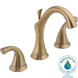 Delta Addison 8 in. Widespread 2 Handle High Arc Bathroom Faucet in Champagne Bronze 3592LF CZ