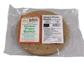 Werz Dinkel Vollkorn Pizzaböden ohne Hefe 2 Stück, 3er Pack (3 x 140 g Packung)   Bio Lebensmittel & Getränke