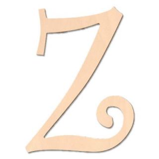 Design Craft MIllworks 8 in. Baltic Birch Curly Wood Letter (Z) 47025