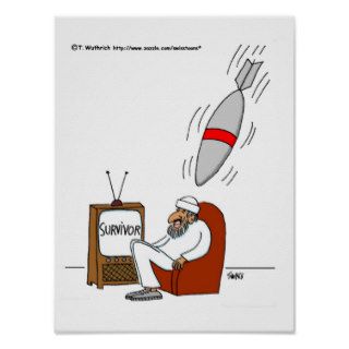 Funny Osama bin Laden Cartoon Poster