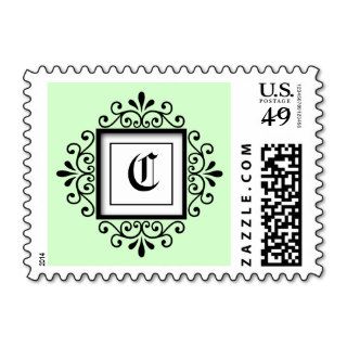 Template Wedding Monogram Stamps Letter C