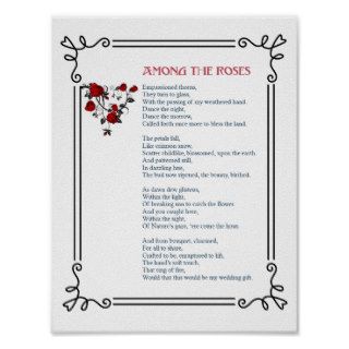 Among The Roses   Beautiful Love Poem   Print