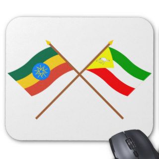 Ethiopia and Somali Crossed Flags Mousepad