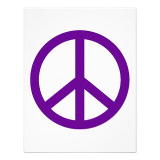 Purple Peace Sign Invite