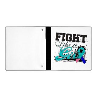 Fight Like a Girl Spray Paint   Thyroid Cancer 3 Ring Binder