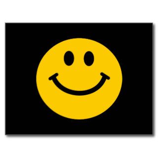 Yellow Smiley Face Post Cards