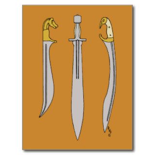 Ancient Greek Blades Postcard