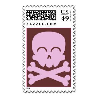 Pink Happy Skull Stamp