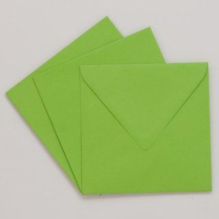 100 Quadratische Briefumschläge Farbe Gras Grün 150 x 150 mm 15 x 15 cm Bürobedarf & Schreibwaren