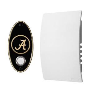 NuTone College Pride University of Alabama Wired/Wireless Door Chime Mechanism and Pushbutton Kit   Antique Brass CP1ALAB