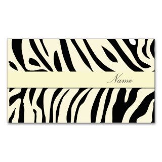 Zebra print business cards