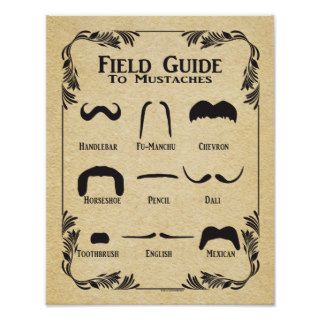 Field Guide to Mustaches Print