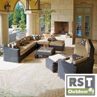 RST Resort Collection 'Casita' Deluxe Espresso Rattan 10 pc Patio Furniture Set RST Brands Sofas, Chairs & Sectionals