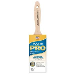 Wooster Pro 2 1/2 in. White China Bristle Flat Brush 0H21170024