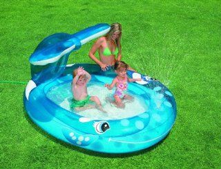Intex Kinder Pool Planschbecken Wal mit Sprühfunktion 208 x 157 x 99 cm Spielzeug