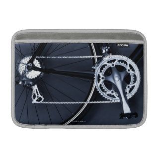 Close up of bicycle chain, pedal and gears MacBook sleeves