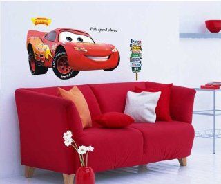 Colorfulworld XL Car's Lightning McQueen Auto Wandtattoo Wandaufkleber Wandsticker Kinderzimmer Bogen Gr.60*90cm Küche & Haushalt