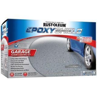 Rust Oleum EpoxyShield 1 gal. Gray High Gloss Low VOC 1 Car Garage Floor Kit 261839