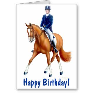 Happy Birthday Dressage Horse Card