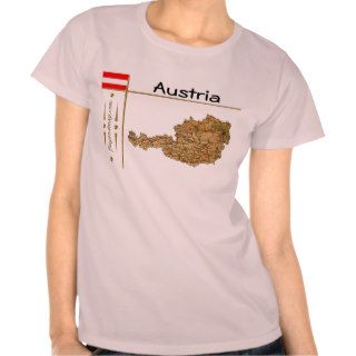 Austria Map + Flag + Title T Shirt