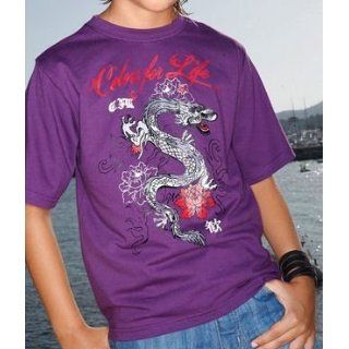 CFL T Shirt mit Drachendruck lila Gr. 164 Bekleidung