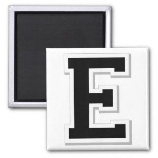 Spell it Out Initial Letter E in Black Magnet