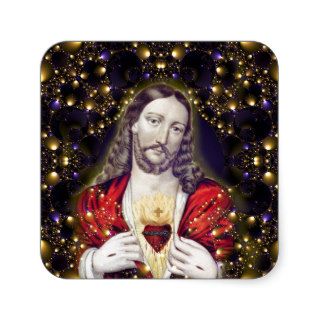 Welcome Jesus into your Home multiple products sel Square Sticker