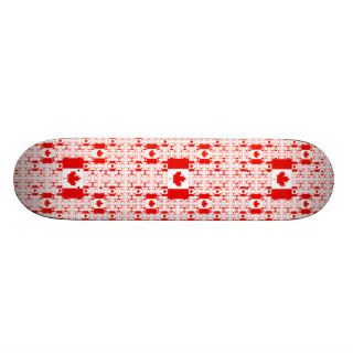 Maple Leaf Canada Flag in Multiple Colorful Layers Skate Board Deck
