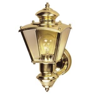 Heath Zenith 150 Degree Charleston Coach Motion Sensing Decorative Lantern   Polished Brass DISCONTINUED SL 4150 PB