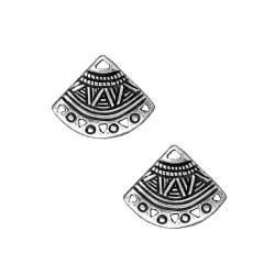 Beadaholique Silverplated Pewter Ethnic Fan Charms (Set of 2) Beadaholique Beading Charms