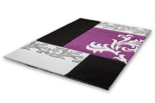 Lalee 347166169 Teppich Lambada 462, 120 x 170 cm, schwarz violett Küche & Haushalt