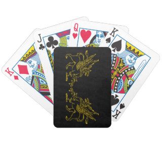 Two Golden Griffons Poker Deck